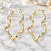 Oro Laminado Small Hoop, Gold Filled Style Twist Design, Polished, Tricolor, 02.170.0302.1.20