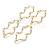 Oro Laminado Small Hoop, Gold Filled Style Twist Design, Polished, Tricolor, 02.170.0302.1.20