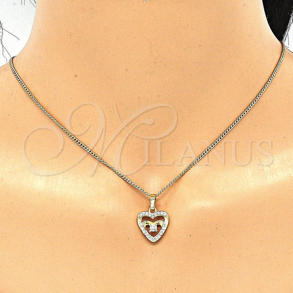 Gold Filled Ring — Earring and Pendant Adult Set Heart Design with — alternate product view — SKU 131365 | Oro Laminado anillo — Earring and Pendant Adult Set corazón diseño with — SKU 131365