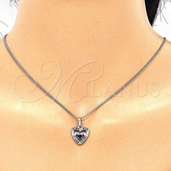 White Gold Filled Ring — Earring and Pendant Adult Set Heart Design with — alternate product view — SKU 131366 | Oro Laminado Blanco anillo — Earring and Pendant Adult Set corazón diseño with — SKU 131366