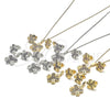 Rhodium Gold Filled Earring and Pendant Adult Set, Flower Design, with Ruby and White Cubic Zirconia, Polished, Rhodium Finish, 10.233.0033.6