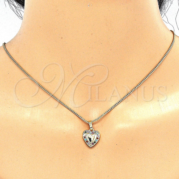 Gold Filled Ring — Earring and Pendant Adult Set Heart Design with — alternate product view — SKU 131376 | Oro Laminado anillo — Earring and Pendant Adult Set corazón diseño with — SKU 131376
