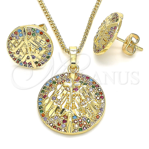 Gold Filled Ring — Earring and Pendant Adult Set Tree Design with — main product view — SKU 131382 | Oro Laminado anillo — Earring and Pendant Adult Set Tree diseño with — SKU 131382