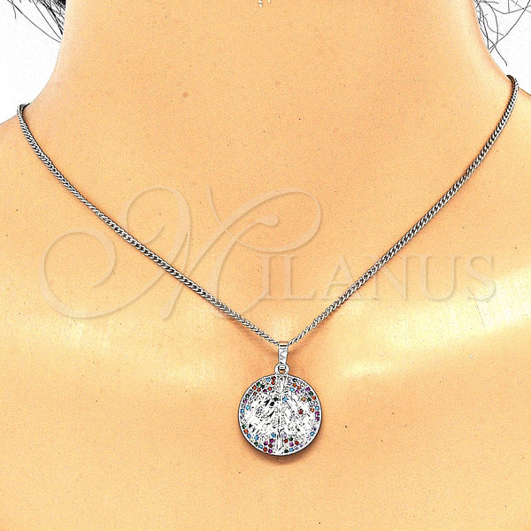 White Gold Filled Ring — Earring and Pendant Adult Set Tree Design with — alternate product view — SKU 131386 | Oro Laminado Blanco anillo — Earring and Pendant Adult Set Tree diseño with — SKU 131386