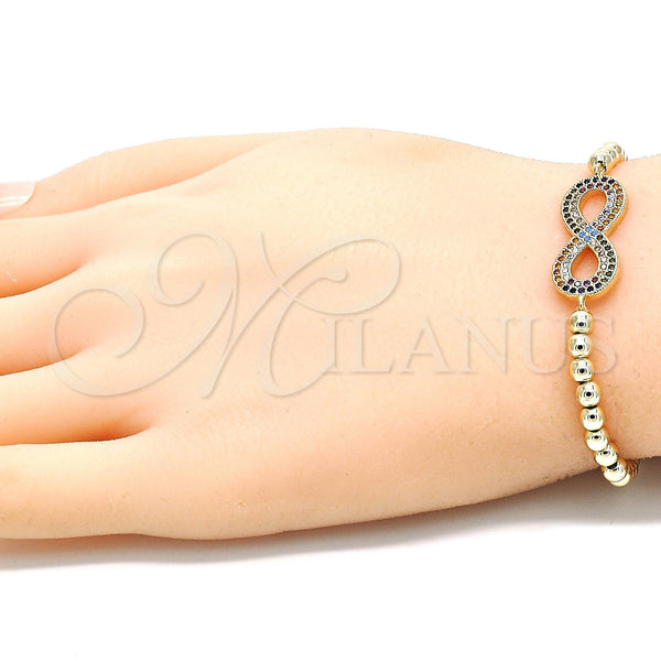 Gold Filled Bracelet — Fancy Bracelet Expandable Bead and Infinite Design with — alternate product view — SKU 131392 | Oro Laminado brazalete — elegante Bracelet Expandable Bead and Infinite diseño with — SKU 131392