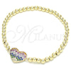 Dorado Oro Laminado Pulsera, vista 4 de la galería del producto por Mayoreo, vista adicional 4 del producto
