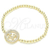 Dorado Oro Laminado Pulsera, vista 4 de la galería del producto por Mayoreo, vista adicional 4 del producto