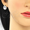 Rhodium Gold Filled Earring and Pendant Adult Set, with Multicolor Cubic Zirconia, Polished, Rhodium Finish, 10.233.0036.4