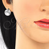 Rhodium Gold Filled Earring and Pendant Adult Set, with Black and White Cubic Zirconia, Polished, Rhodium Finish, 10.233.0036.5