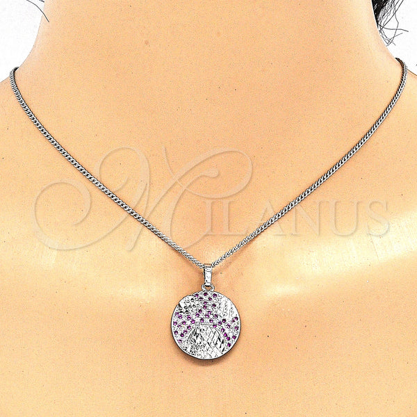 White Gold Filled Ring — Earring and Pendant Adult Set with Ruby and — alternate product view — SKU 131406 | Oro Laminado Blanco anillo — Earring and Pendant Adult Set with Ruby and — SKU 131406