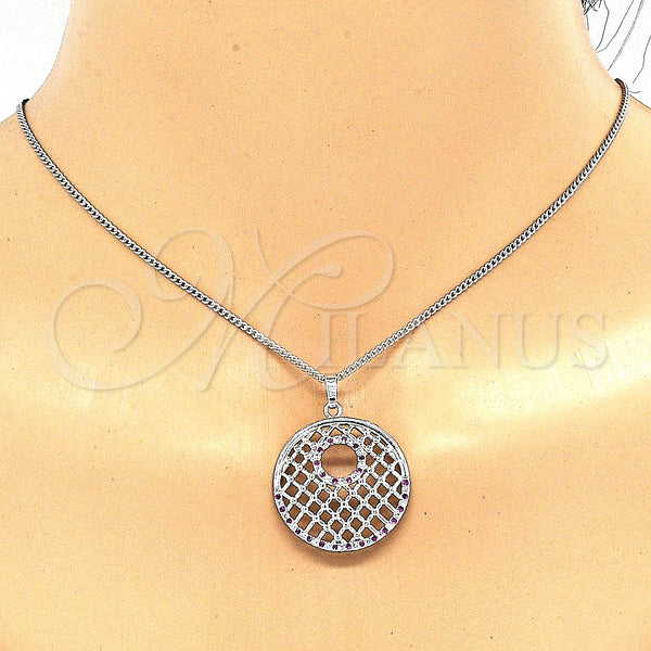White Gold Filled Ring — Earring and Pendant Adult Set with Ruby and — alternate product view — SKU 131415 | Oro Laminado Blanco anillo — Earring and Pendant Adult Set with Ruby and — SKU 131415