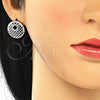 Rhodium Gold Filled Earring and Pendant Adult Set, with Ruby and White Cubic Zirconia, Polished, Rhodium Finish, 10.233.0037.6