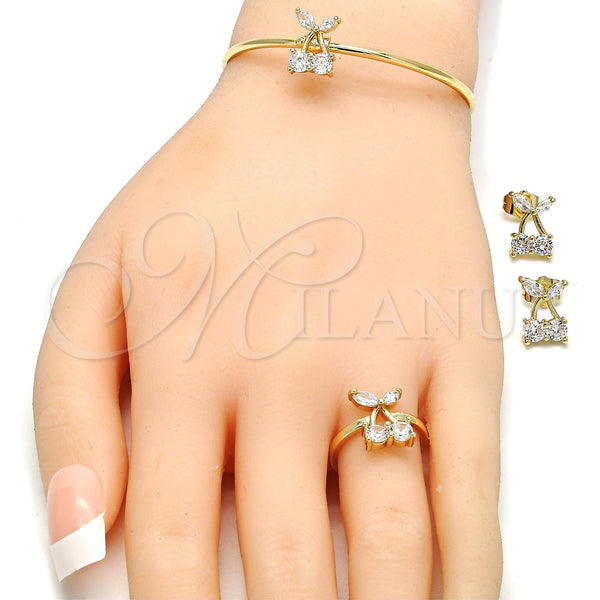 Gold Filled Ring — Earring and Pendant Children Set Cherry Design with — alternate product view — SKU 131427 | Oro Laminado anillo — Earring and Pendant Children Set Cherry diseño with — SKU 131427