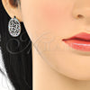 White Gold Filled Earring and Pendant Adult Set, with Multicolor Cubic Zirconia, Polished, Rhodium Finish, 10.233.0038.4