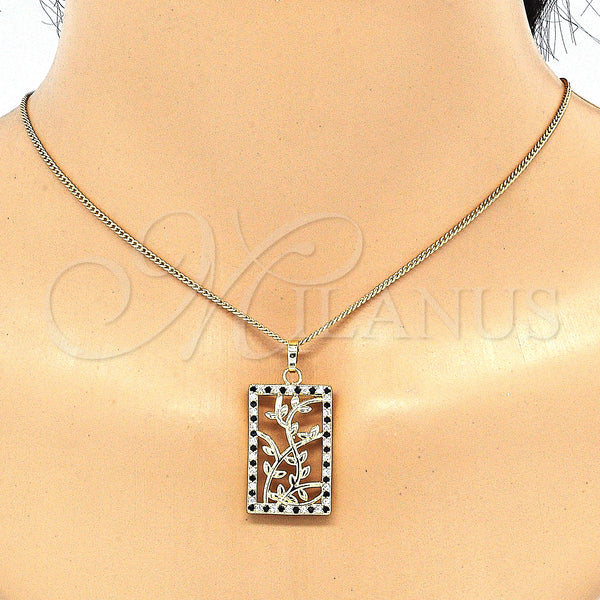 Gold Filled Ring — Earring and Pendant Adult Set Leaf Design with — alternate product view — SKU 131473 | Oro Laminado anillo — Earring and Pendant Adult Set Leaf diseño with — SKU 131473