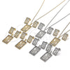 Rhodium Gold Filled Earring and Pendant Adult Set, Leaf Design, with Multicolor Cubic Zirconia, Polished, Rhodium Finish, 10.233.0039.4