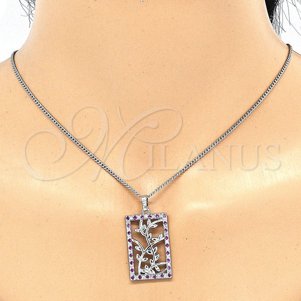 White Gold Filled Ring — Earring and Pendant Adult Set Leaf Design with — alternate product view — SKU 131477 | Oro Laminado Blanco anillo — Earring and Pendant Adult Set Leaf diseño with — SKU 131477