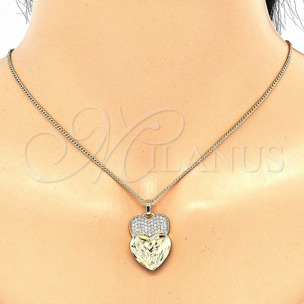 Gold Filled Ring — Earring and Pendant Adult Set Heart Design with — alternate product view — SKU 131478 | Oro Laminado anillo — Earring and Pendant Adult Set corazón diseño with — SKU 131478