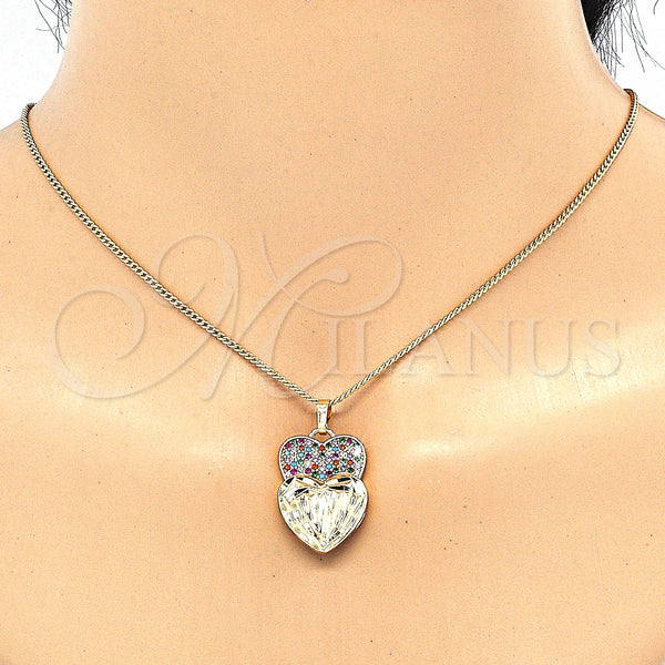 Gold Filled Ring — Earring and Pendant Adult Set Heart Design with — alternate product view — SKU 131479 | Oro Laminado anillo — Earring and Pendant Adult Set corazón diseño with — SKU 131479