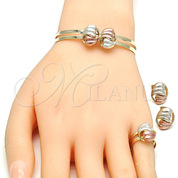 Gold Filled Ring — Earring and Pendant Children Set Polished Tricolor 06.65. — alternate product view — SKU 131489 | Oro Laminado anillo — Earring and Pendant Children Set pulido Tricolor 06.65. — SKU 131489