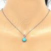Sterling Silver Earring and Pendant Adult Set, Ball Design, Polished, Rhodium Finish, 10.63.0591