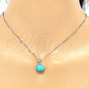 Sterling Silver Earring and Pendant Adult Set, Ball Design, Polished, Rhodium Finish, 10.63.0592