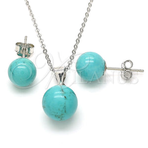Sterling Silver Ring — Earring and Pendant Adult Set Ball Design Polished — main product view — SKU 131492 | Plata 925 anillo — Earring and Pendant Adult Set Ball diseño pulido — SKU 131492