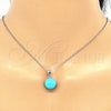 Sterling Silver Earring and Pendant Adult Set, Ball Design, Polished, Rhodium Finish, 10.63.0593