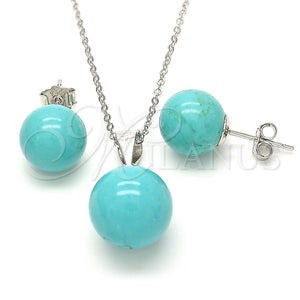Sterling Silver Ring — Earring and Pendant Adult Set Ball Design Polished — main product view — SKU 131493 | Plata 925 anillo — Earring and Pendant Adult Set Ball diseño pulido — SKU 131493