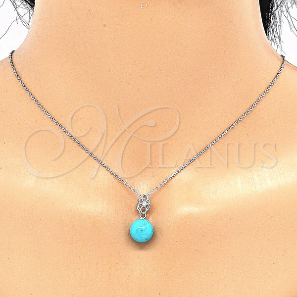 Sterling Silver Ring — Earring and Pendant Adult Set Ball Design with — alternate product view — SKU 131495 | Plata 925 anillo — Earring and Pendant Adult Set Ball diseño with — SKU 131495
