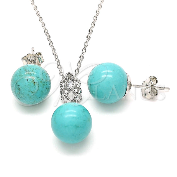 Sterling Silver Ring — Earring and Pendant Adult Set Ball Design with — main product view — SKU 131495 | Plata 925 anillo — Earring and Pendant Adult Set Ball diseño with — SKU 131495