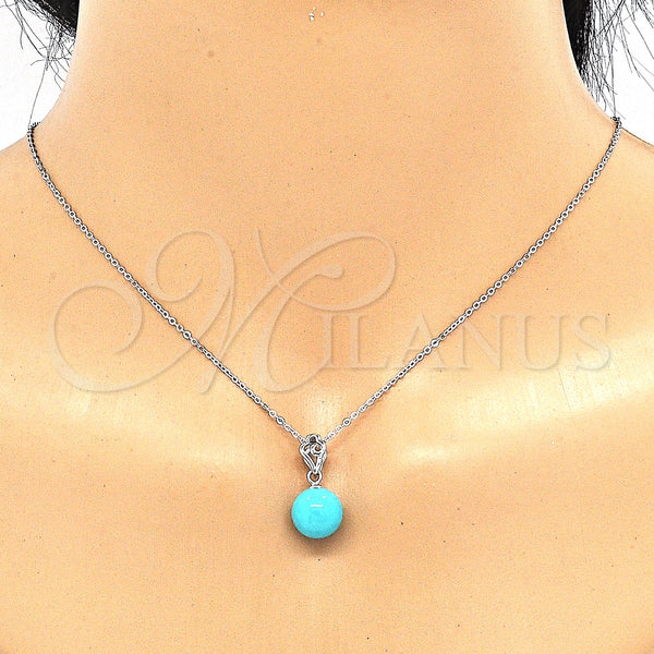 Sterling Silver Ring — Earring and Pendant Adult Set Ball Design Polished — alternate product view — SKU 131499 | Plata 925 anillo — Earring and Pendant Adult Set Ball diseño pulido — SKU 131499