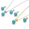 Sterling Silver Earring and Pendant Adult Set, Ball Design, with White Cubic Zirconia, Polished, Rhodium Finish, 10.63.0599.1