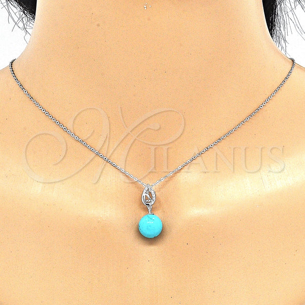 Sterling Silver Ring — Earring and Pendant Adult Set Teardrop and Ball — alternate product view — SKU 131507 | Plata 925 anillo — Earring and Pendant Adult Set Teardrop and Ball — SKU 131507