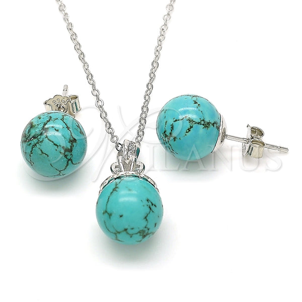 Sterling Silver Ring — Earring and Pendant Adult Set Crown and Ball — main product view — SKU 131509 | Plata 925 anillo — Earring and Pendant Adult Set Crown and Ball — SKU 131509