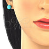 Sterling Silver Stud Earring, Ball Design, Polished, Rhodium Finish, 02.63.2697