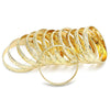 Gold Plated Dozen Bangle, Diamond Cutting Finish, Golden Finish, 03.08.0142.01 (04 MM Thickness, One size fits all)