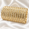Alternate view of wholesale 6mm gold diamond-cut bangles by dozen, Size 1, SKU 131514.12