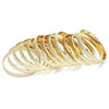 Gold Plated Dozen Bangle, Diamond Cutting Finish, Golden Finish, 03.08.0142.03