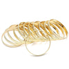 Gold Plated Dozen Bangle, Diamond Cutting Finish, Golden Finish, 03.08.0142.03 (04 MM Thickness, One size fits all)