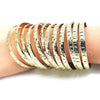 Gold Plated Dozen Bangle, Diamond Cutting Finish, Golden Finish, 03.08.0142.04