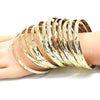 Gold Plated Dozen Bangle, Diamond Cutting Finish, Golden Finish, 03.08.0142.06 (04 MM Thickness, One size fits all)