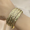 Gold Plated Dozen Bangle, Diamond Cutting Finish, Golden Finish, 03.08.0142.06 (04 MM Thickness, One size fits all)