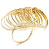Gold Plated Dozen Bangle, Diamond Cutting Finish, Golden Finish, 03.08.0142.07