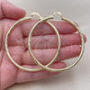 Oro Laminado Large Hoop, Gold Filled Style Diamond Cutting Finish, Golden Finish, 02.213.0151.60