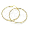 Oro Laminado Large Hoop, Gold Filled Style Diamond Cutting Finish, Golden Finish, 02.213.0151.60