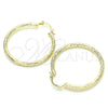 Oro Laminado Medium Hoop, Gold Filled Style Diamond Cutting Finish, Golden Finish, 02.213.0159.40