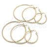 Oro Laminado Medium Hoop, Gold Filled Style Diamond Cutting Finish, Golden Finish, 02.213.0159.40