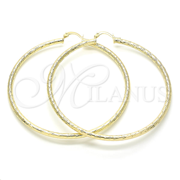 Gold Filled Hoop Earrings — Extra Large Hoop Polished 02. — main product view — SKU 131628 | Oro Laminado aretes de aro — Extra Large Hoop pulido 02. — SKU 131628