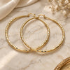 Oro Laminado Extra Large Hoop, Gold Filled Style Diamond Cutting Finish, Golden Finish, 02.213.0161.70